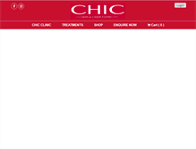 Tablet Screenshot of chicskinandlaserclinics.com.au